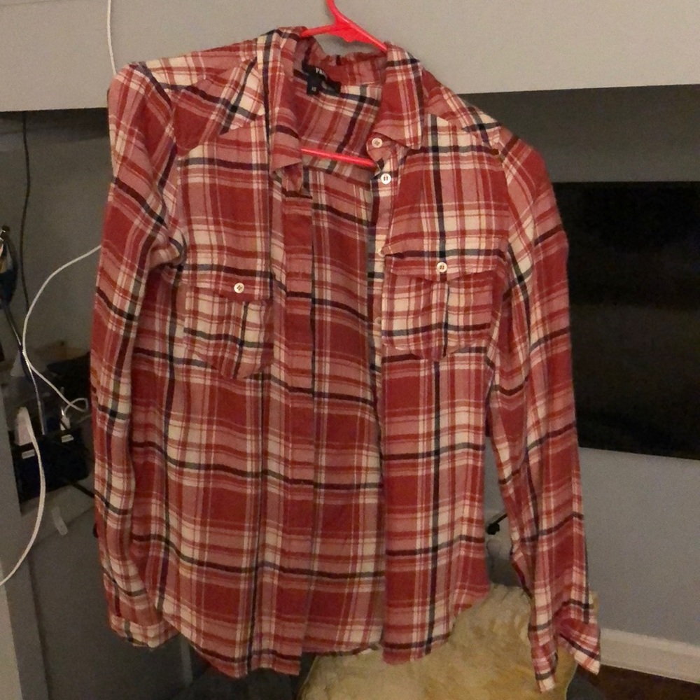 Red patterned flannel